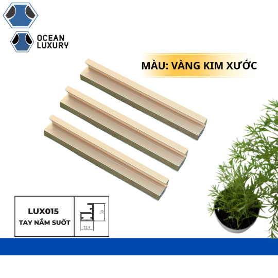 Thanh Tay Nắm suốt LUX 015 22,5x30
